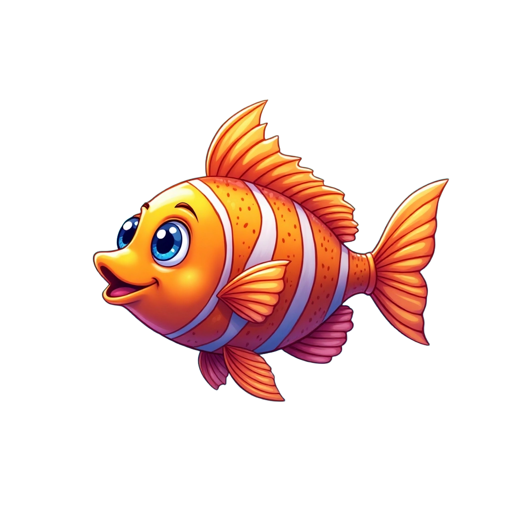 Colorful Cartoon Fish